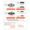 VEVOR Front & Rear Brake Kit Ceramic Brake Pads & Hollow Brake Rotors Kit, Compatible with 2007-2009 Dodge Durango & Chrysler Aspen, 2011-2018 Ram 1500 (5-Lug), 2019-2023 Ram 1500 Classic