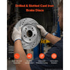 VEVOR Front & Rear Brake Kit Compatible with 2012-2016 Honda CR-V (AWD), Cast Iron Drilled and Slotted Brake Rotors, Ceramic Brake Pads Replacement Kit, 11.65" Front Rotors and 12" Rear Rotors