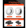 VEVOR Front & Rear Brake Kit Compatible with 2012-2016 Honda CR-V (AWD Models), Ceramic Brake Replacement Kits, 12 inch Hollow Structure Front Rotors, 12 inch Solid Structure Rear Rotors, R-31455