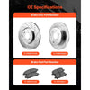 VEVOR Front and Rear Brake Kit Compatible with 2007-2013 Acura MDX, 2010-2013 Acura ZDX, 2009-2014 Honda Pilot, Drilled and Slotted Brake Rotors Ceramic Brake Pads Replacement Kit, 13 in (Front)
