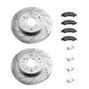 VEVOR Front Brake Kit Compatible with 2008-2016 Cadillac Escalade/Escalade ESV, 2017-2020 Cadillac Escalade/Escalade ESV (Models without Brembo Brake Package), Drilled & Slotted Brake Rotors Kit
