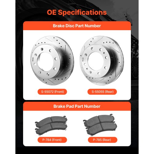 Front and Rear Brake Rotors Kit - image 2