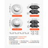 VEVOR Front & Rear Brake Kit Compatible with 2011-2014 Hyundai Sonata, 2015 Hyundai Sonata (Hybrid, Hybrid Limited; Non-Turbo; Models w/Manual Parking Brake), Hollow Brake Rotors & Solid Rear Rotors