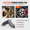 VEVOR Front Brake Kit Compatible with 2007-2017 Chevy Traverse, Buick Enclave, GMC Acadia, Saturn Outlook, Drilled and Slotted Brake Rotors Ceramic Brake Pads Replacement Kit, 12.8" Front Rotors