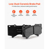 VEVOR Front & Rear Ceramic Brake Kit Compatible with 2016-2021 Lexus LX570, 2016-2021 Toyota Land Cruiser, Drilled and Slotted Brake Rotors Ceramic Brake Pads Replacement Kit, 14 inch Front Rotors