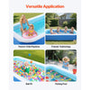 VEVOR Inflatable Pool, 118 x 67 x 20 inch Large Inflatable Swimming Pool, Family Large Swimming Pools with Repair Patches, Blow Up Pools for Kids, Adults, Family, Indoor Outdoor, Summer Water Party