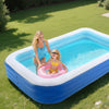 VEVOR Inflatable Pool, 118 x 67 x 20 inch Large Inflatable Swimming Pool, Family Large Swimming Pools with Repair Patches, Blow Up Pools for Kids, Adults, Family, Indoor Outdoor, Summer Water Party