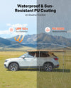 VEVOR 270 Degree Awning, 52 sq.ft Driver Side Vehicle Awning, Waterproof UV50+ Car Side Awnings with Carry Bag, All-Weather Free-Standing Overland Awnings Car Shelter for SUV Van Truck Camping