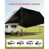 VEVOR Vehicle Awning, Large 10' x 7' Shade Coverage Car Side Awning, PU2000mm UV50+ Car Awning with Extended Side Canopies and Portable Storage Bag, Suitable for Truck, SUV, Van, Campers
