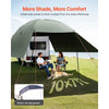 VEVOR Vehicle Awning, Large 10' x 7' Shade Coverage Car Side Awning, PU2000mm UV50+ Car Awning with Extended Side Canopies and Portable Storage Bag, Suitable for Truck, SUV, Van, Campers