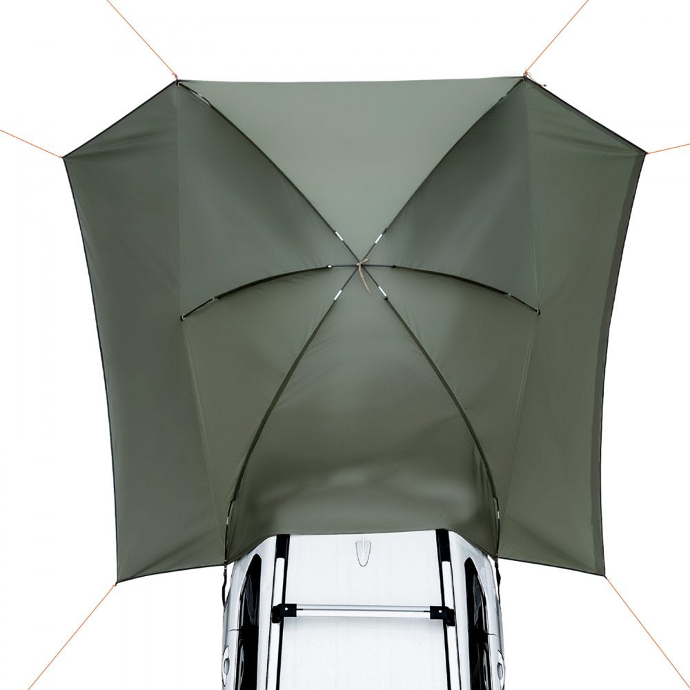 VEVOR Vehicle Awning, Large 10' x 7' Shade Coverage Car Side Awning, PU2000mm UV50+ Car Awning with Extended Side Canopies and Portable Storage Bag, Suitable for Truck, SUV, Van, Campers