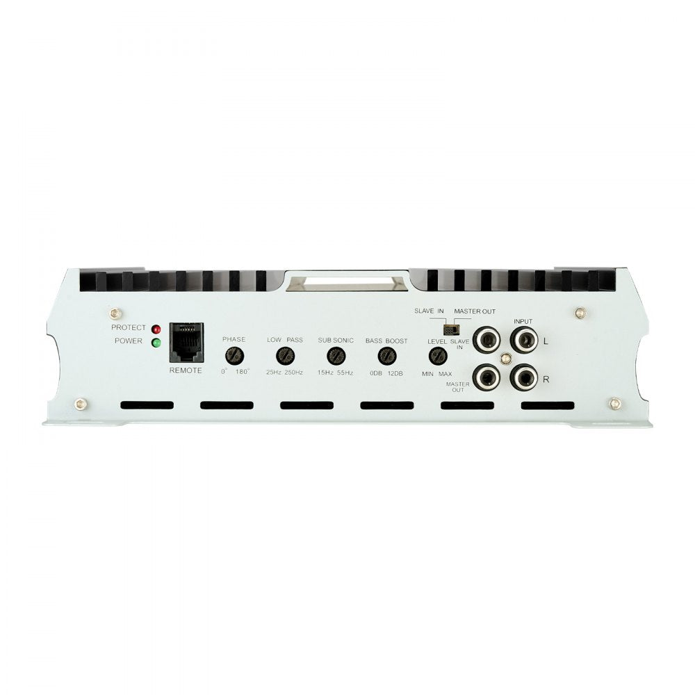 VEVOR Monoblock Car Amplifier, 1200W RMS MAX, 1/2/4 Ohm Stable, 1-Channel Class D Car Audio Amplifier with Remote Subwoofer Level Control, Low Pass Filter, Bass Boost & Phase Shift, Volume Controller