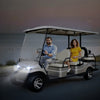 VEVOR Golf Cart Light Kit, 12 Volt, Street Legal LED Headlight and Taillight Kit with Wiring Harness, Turn Signals, Hazard Light, Switch Horn, Brake Pad, Zip Ties, ABS Housing, for Club Car DS 1993-Up