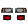 VEVOR Golf Cart Light Kit, 12 Volt, Street Legal LED Headlight and Taillight Kit with Wiring Harness, Turn Signals, Hazard Light, Switch Horn, Brake Pad, Zip Ties, ABS Housing, for Club Car DS 1993-Up