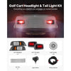 VEVOR Golf Cart Light Kit, 12V, LED Headlight and Taillight Kit with Wiring Harness, Switch, Zip Ties, ABS Housing, High-Brightness, Waterproof and Dustproof, Suitable for Club Car DS 1993-Up Models