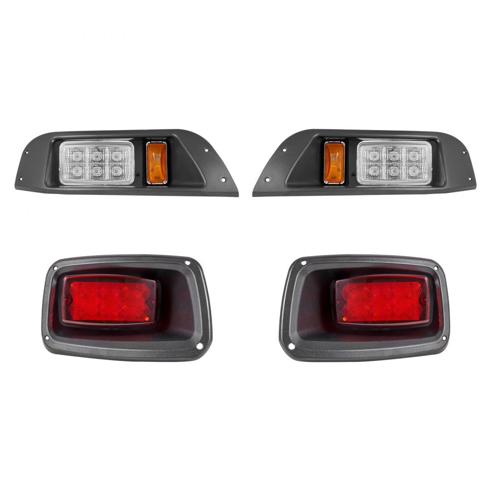 VEVOR Golf Cart Light Kit, 12V, LED Headlight and Taillight Kit with Wiring Harness, Switch, Zip Ties, ABS Housing, High-Brightness, Waterproof and Dustproof, Suitable for Club Car DS 1993-Up Models