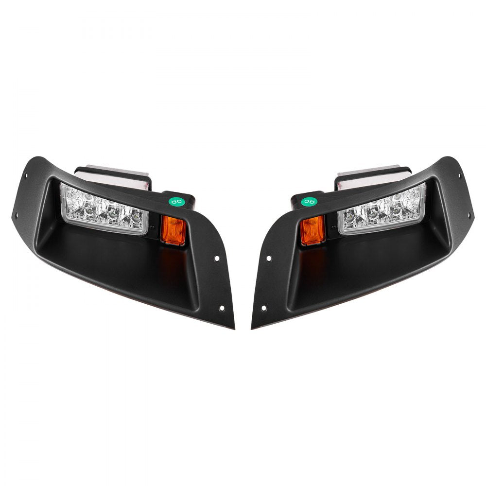 VEVOR Golf Cart Light Kit, 12 Volt, Street Legal LED Headlight and Tail Light Kit with Wiring Harness, Turn Signals, Hazard Light, Switch Horn, Brake Pad, Zip Ties, ABS Housing, for EZGO TXT 1996-2013