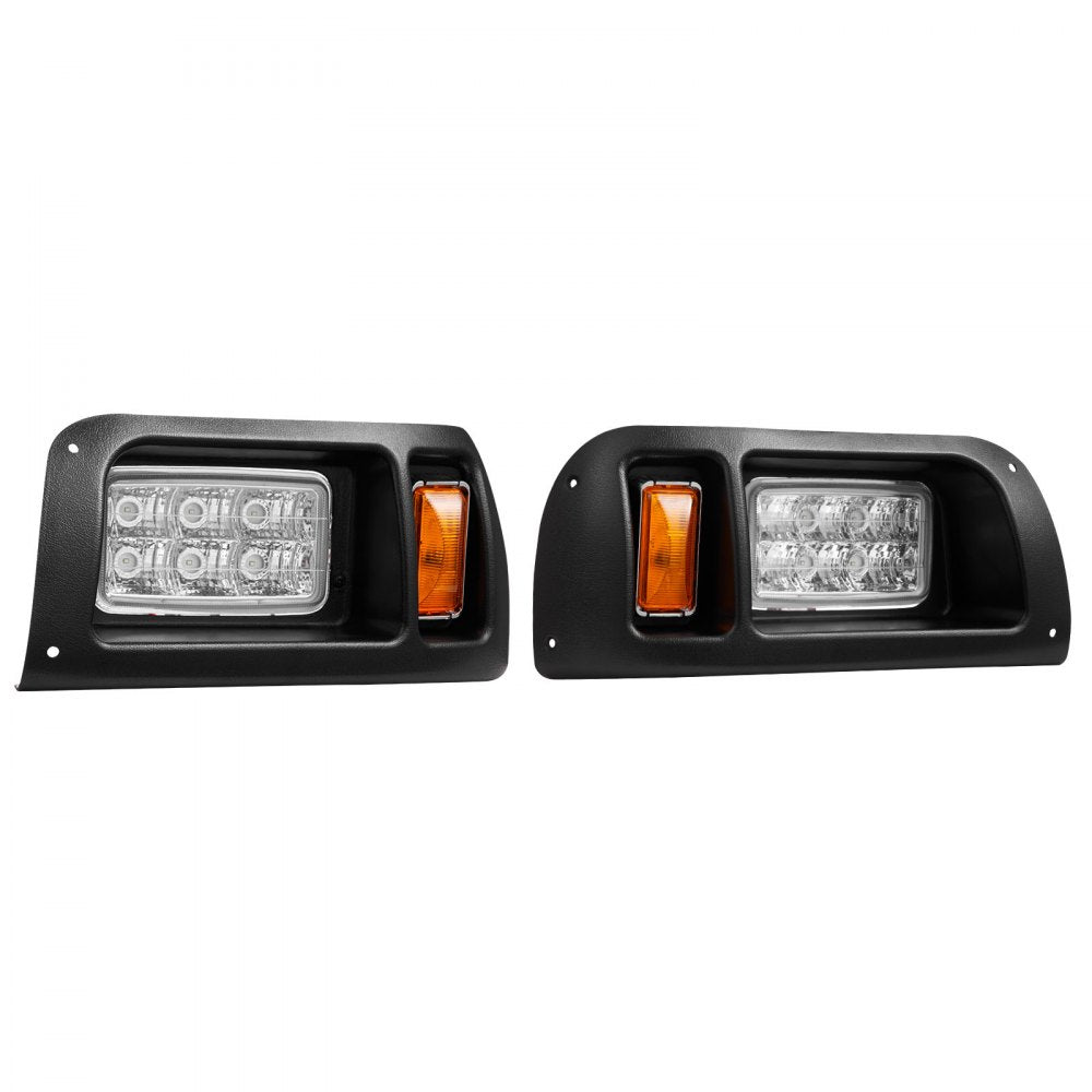 VEVOR Golf Cart Light Kit, 12 Volt, LED Headlight and Tail Light Kit with Wiring Harness, Switch, Zip Ties, ABS Housing, High-Brightness, Waterproof and Dustproof, Fit for EZGO TXT 1996-2013 Models