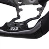 VEVOR Steering Wheel for 2016-2021 Honda Civic, Carbon Fiber Steering Wheel D-Shaped Flat-Bottom, Leather Grip with Non-Slip Texture & Precise Stitching, Accessories Replacement for Honda Civic, Black