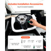 VEVOR Steering Wheel for 2016-2023 Tesla Model 3, Carbon Fiber Steering Wheel D-Shaped Flat-Bottom with Heating Function, Leather Grip with Non-Slip Texture, Accessories Replacement for Model 3, White