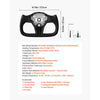 VEVOR Steering Wheel for 2016-2023 Tesla Model 3, Carbon Fiber Steering Wheel D-Shaped Flat-Bottom with Heating Function, Leather Grip with Non-Slip Texture, Accessories Replacement for Model 3, Black