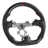 VEVOR Steering Wheel for 2007-2013 Infiniti G37, Carbon Fiber Steering Wheel D-Shaped Flat-Bottom, Leather Grip with Non-Slip Texture & Precise Stitching, Accessories Replacement for Infiniti, Black