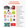 VEVOR Car Emergency Kit, 2-in-1 First Aid Kit with Jumper Cables, Essential Roadside Emergency Car Kits for Vehicle, Travel and Home, 31-Piece Auto Road Side Assistance Tools with Medical Aid Kits