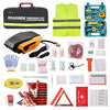 VEVOR Car Emergency Kit, 2-in-1 First Aid Kit with Jumper Cables, Essential Roadside Emergency Car Kits for Vehicle, Travel and Home, 32-Piece Auto Road Side Assistance Tools with Medical Aid Kits