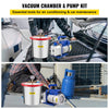VEVOR 3 Gallon Vacuum Chamber Kit Stainless Steel Degassing Chamber 12L Vacuum Degassing Chamber Kit with 3.6 CFM 1 Stage Vacuum Pump HVAC