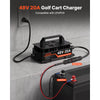 VEVOR Golf Cart Battery Charger 48V 20A Club Car EZGO Lithium Smart Charger, for LiFePO4 Battery, Aluminum Alloy Shell, Trickle Charging, LED Indicator, Cooling Fan, for Forklift, RV, IP67 Waterproof