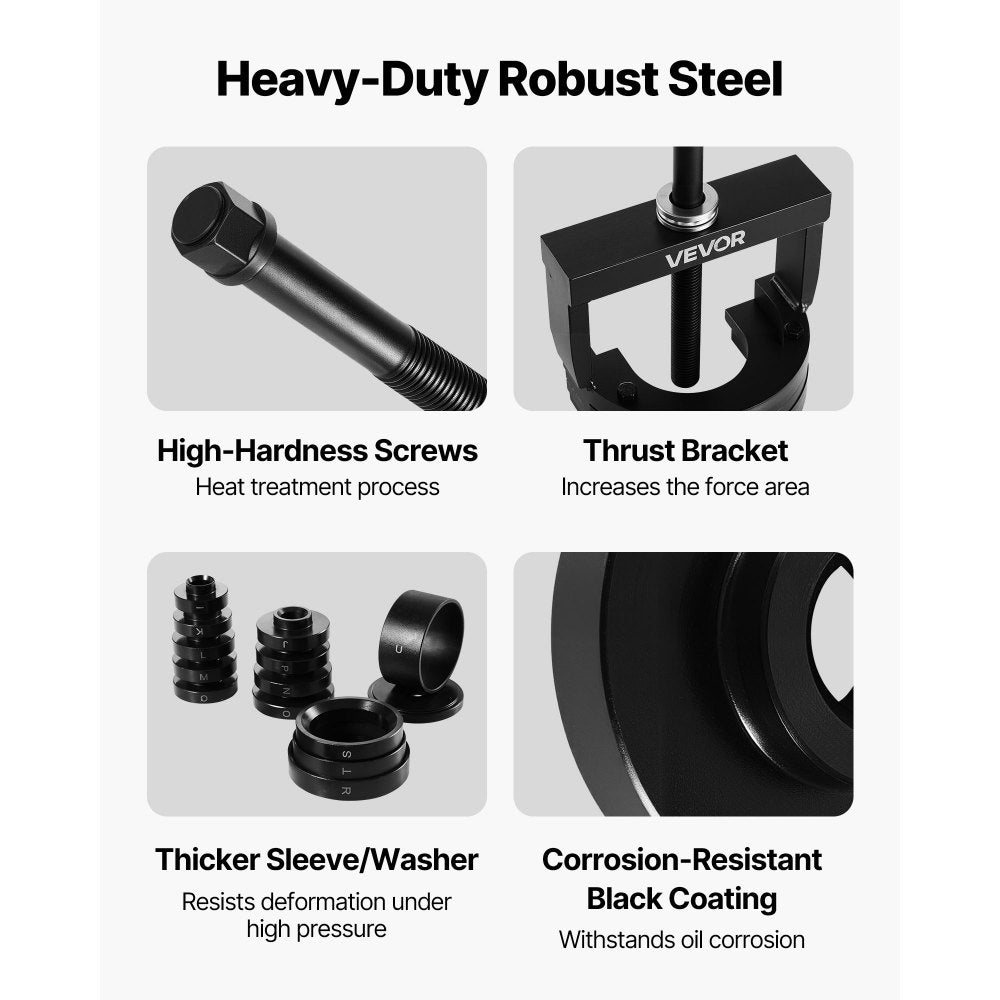 VEVOR Master Wheel Hub & Bearing Remover & Installer Kit, Fits Most Front-Wheel Drive Vehicles, Front Wheel Bearing Removal Tool, Wheel Bearing Installer Kit, Easy Bearing Swaps with No Press Required