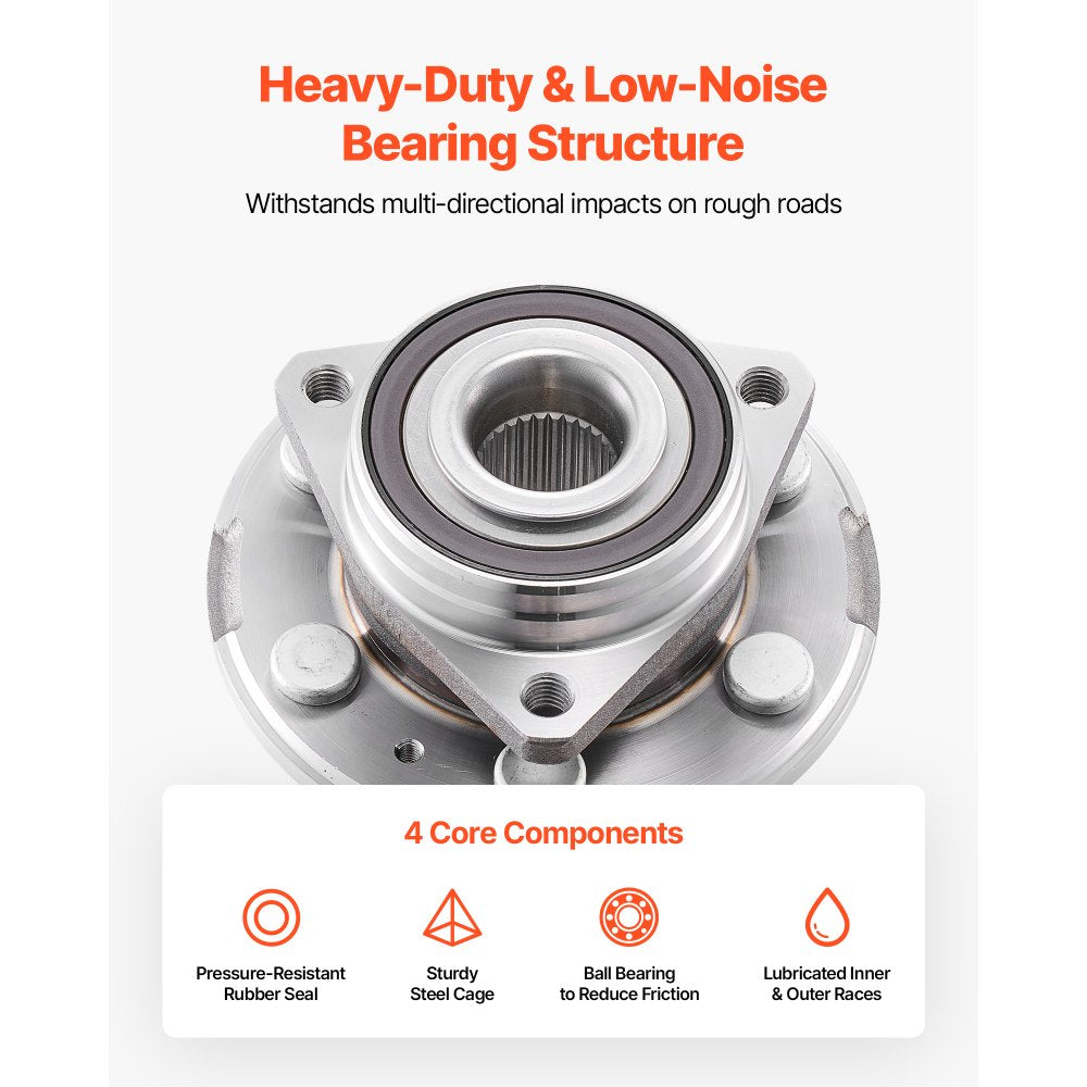 VEVOR 2PCS Front Wheel Bearing & Hub Assembly Fit for 2014-2016 Cadillac SRX Base Luxury Performance Premium Sport Utility 4-Door 3.6L OEM 513289, Wheel Bearing Hub Assembly Set, 13504971 BR930778