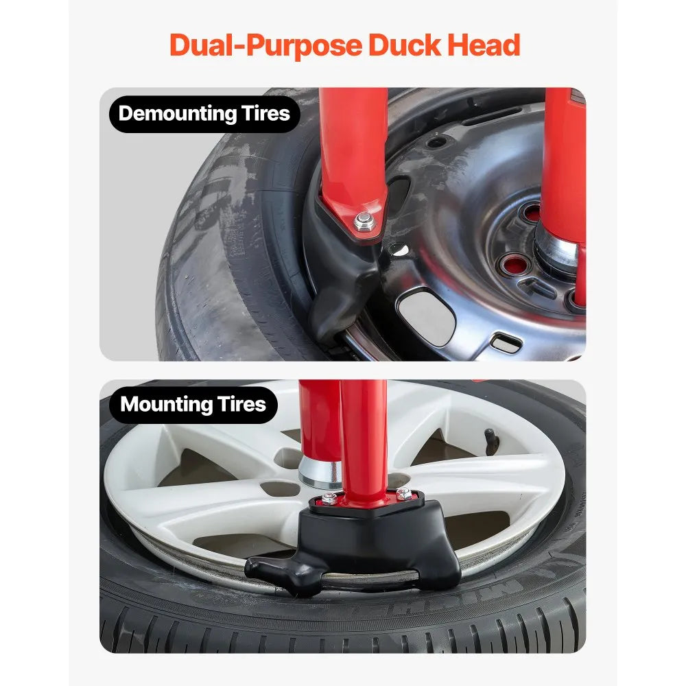 VEVOR Manual Tire Changer Duck Head Kit with Silver Cone, Fit for 16"-21" Wheels, Heavy Duty Manual Tire Changer Duck Head Adapter Kit, Mounting and Demounting Tool for Most Cars, SUVs, Trucks, ATVs