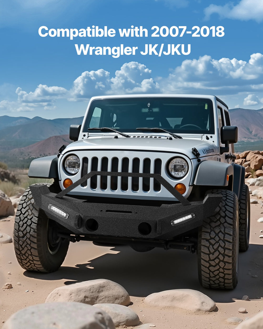 Compatible with 2007-2018 Wrangler JK/JKU front bumper application image