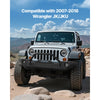 VEVOR Front Bumper Compatible with 2007-2018 Wrangler JK/JKU - with Winch Plate, D-Ring Mounts & Fog Light Housing, Heavy-Duty Steel Front Bumper with E-Coating
