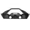 VEVOR Front Bumper Compatible with 2018-2024 Jeep Wrangler JL JLU & Gladiator JT, Heavy-Duty Steel Front Bumper with Winch Plate, D-Ring Mounts & Fog Light Housing