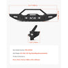 VEVOR Front Bumper Compatible with 1987-2006 Jeep Wrangler YJ TJ, Heavy-Duty Steel Front Bumper with 2PCS LED Light Bars, 2PCS LED Work Lights, Winch Plate & D-Rings Mounts