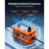 VEVOR Golf Cart Battery Charger 36V 18A EZGO Smart Charger D Style Plug, Only for Lead Acid Battery, Aluminum Alloy Shell, Trickle Charging, LED Indicator Light, with Cooling Fan, IP67 Waterproof
