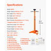 VEVOR Underhoist Support Stand, 3/4 Ton Capacity Under Hoist Jack Stand, Lifting from 38.4 to 75.4 in, Bearing Mounted Spin Handle, Self-Locking Threaded Screw, Two Wheels, Support Vehicle Components