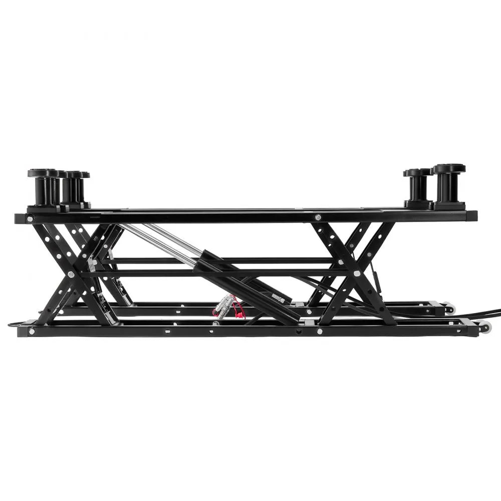 VEVOR Portable Car Lift, 7000 lbs Capacity, Heavy Duty Steel Truck Lift with 26.8" Max Height, Pneumatic Pump, Wheels, 4 Rubber Pads & 4 Lifting Columns for Cars, SUVs, Trucks, Home Garage or Shop Use