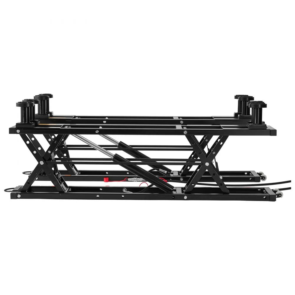 VEVOR Portable Car Lift, 7000 lbs Capacity, Heavy Duty Steel Truck Lift with 26.8" Max Height, Pneumatic Pump, Wheels, 4 Rubber Pads & 4 Lifting Columns for Cars, SUVs, Trucks, Home Garage or Shop Use