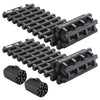 VEVOR 7 TON Traction Boards with TPR Material, Recovery Boards for Off-road Vehicles/Cars/Pickups/SUVs/RVs, Pair Tire Traction Mats on Snow, Sand, Mud and Loose Terrain, Storage Bags, Short, Black