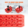 VEVOR 10 TON Traction Boards with PP Material, Recovery Boards for Off-road Vehicles/Cars/Pickups/SUVs/RVs, Pair Tire Traction Mats on Snow, Sand, Mud and Loose Terrain, Storage Bag, Short, Red