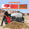 VEVOR 10 TON Traction Boards with PP Material, Recovery Boards for Off-road Vehicles/Cars/Pickups/SUVs/RVs, Pair Tire Traction Mats on Snow, Sand, Mud and Loose Terrain, Storage Bag, Short, Red