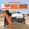 VEVOR 10 TON Traction Boards with PP Material, Recovery Boards for Off-road Vehicles/Cars/Pickups/SUVs/RVs, Pair Tire Traction Mats on Snow, Sand, Mud and Loose Terrain, Storage Bag, Long, Orange