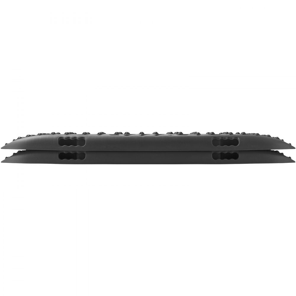 VEVOR 10 TON Traction Boards with PP Material, Recovery Boards for Off-road Vehicles/Cars/Pickups/SUVs/RVs, Pair Tire Traction Mats on Snow, Sand, Mud and Loose Terrain, Storage Bag, Long, Black