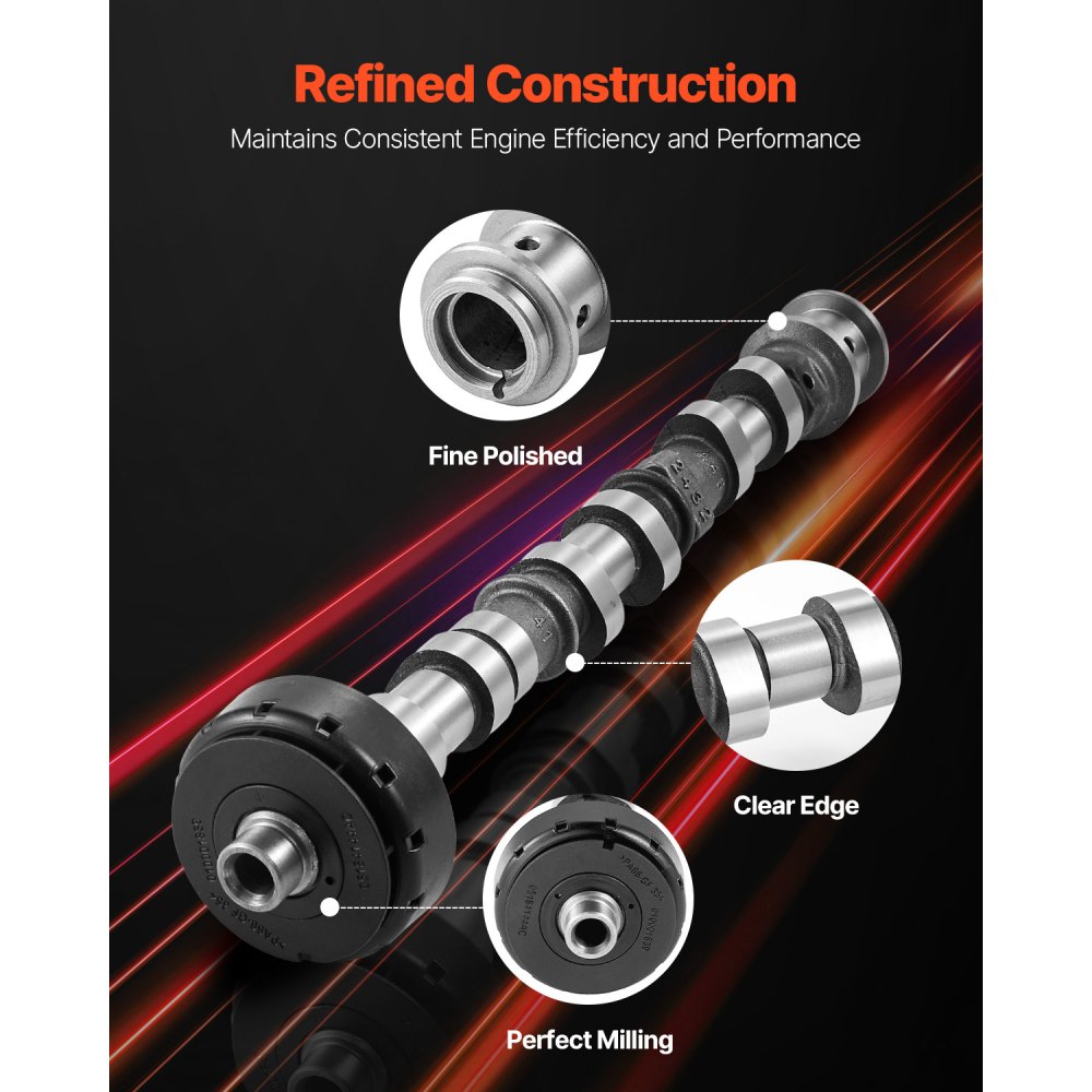 VEVOR Engine Camshaft, 05184378AF 05184378AH 5184378AE 5184378AF 5184378AD 5184378AG Cam Replacement, Fit 2018 Jeep Wrangler JK, 2011-2019 Dodge Journey, 2013-2018 Ram 1500, 2012 Ram C/V Base, 3.6L V6