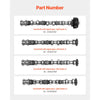 VEVOR 4Pcs Engine Camshaft Set, 05184378AF 05184377AF 05184379AF 05184380A, Fit 2011-2015 Dodge Durango, 2012-2016 Jeep Wrangler, 2014-2016 RAM Promaster 1500/2500/3500, 3.6L
