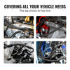 VEVOR 6AN Fuel Line Kit, 25 FT Fuel Hose Kit, 5/16" Nylon Stainless Steel Braided PTFE Fuel Line Kit, E85/Oil/Gas/Diesel Hose End Fitting Kit, with 15 PCS Swivel Fitting Adapter Kit, Black