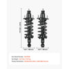 VEVOR Rear Shock Absorber Strut Assembly, 2Pcs Shock and Strut Assembly with Coil Spring, Compatible with 2007-2009 Honda CR-V Models, Automotive Replacement Struts for OE 172497L 172497R
